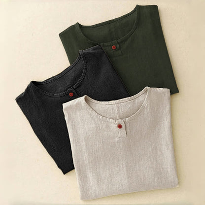 Buddha Stones Casual Plain Women's Crew Neck Design Loose Half Sleeve T-shirt