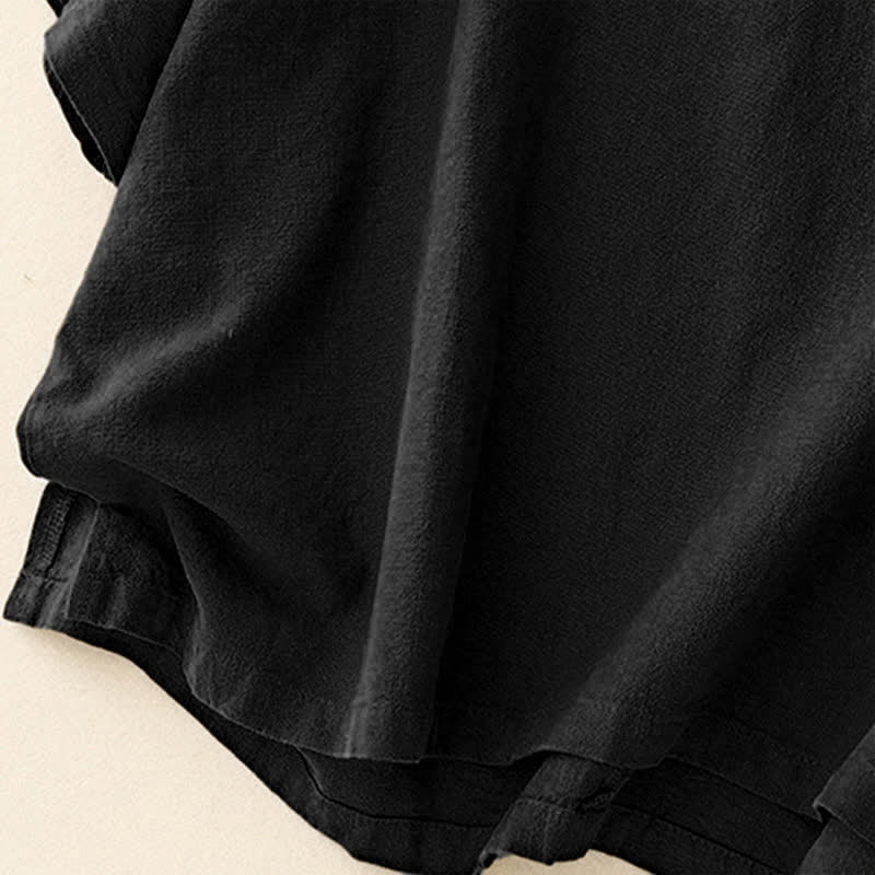 Buddha Stones Casual Plain Women's Crew Neck Design Loose Half Sleeve T-shirt